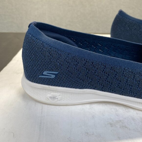 Skechers GOGA MAT  Lite Vegan Washable Knit Skimmers Glimmer Navy Sneaker 8.5‎ - Picture 14 of 16